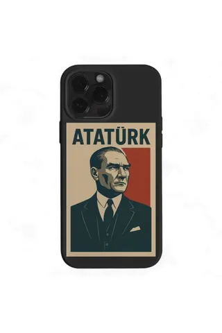 iPhone Atatürk Desenli İçi Kadife Premium Kalite Telefon Kılıfı – Tasarım 04
